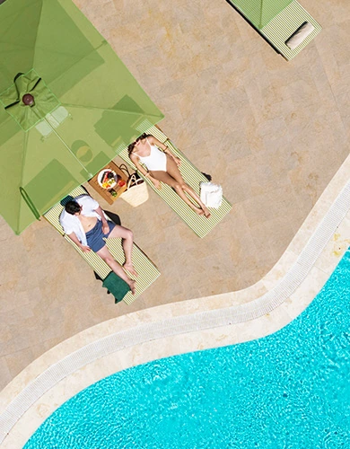 D Resort Ayvalık plaj keyfi ve içecek servisi mobil galeri