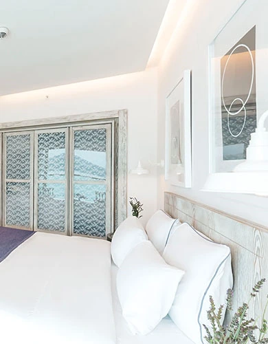 D Resort Ayvalık Superior Deniz Manzaralı Oda banyo iç görünüm mobil galeri