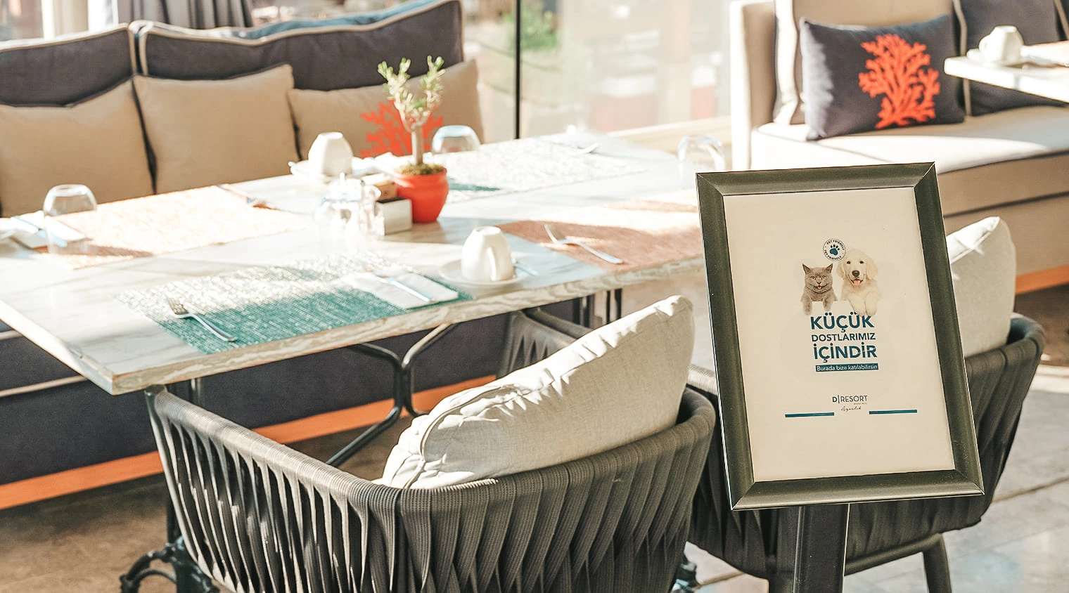 D Resort Ayvalık Olives restoranında deniz kenarında yemek keyfi